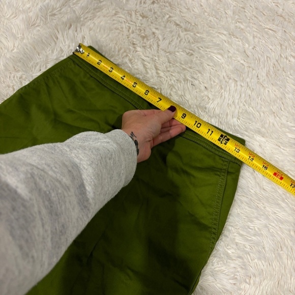 Talbots Kelly Olive Green front slit Business Skirt Woman’s Size OP - Picture 6 of 11